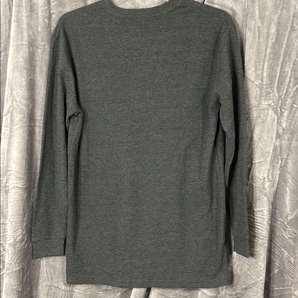 Men's Dark Gray Henley Shirt - Picture 3 of 3